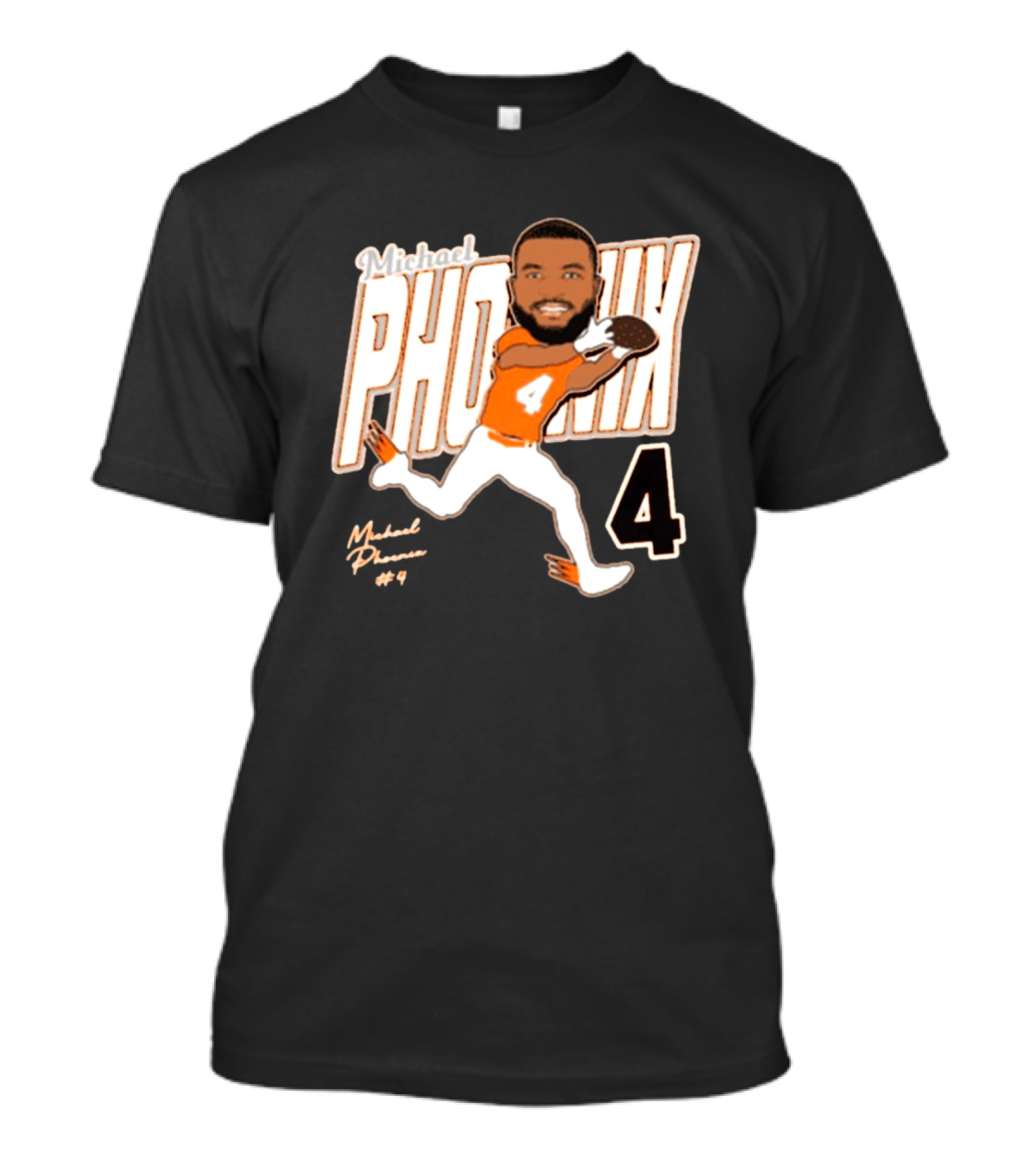 Michael Phoenix 4 Sam Houston Bearkats Football Caricature Signature T-Shirt