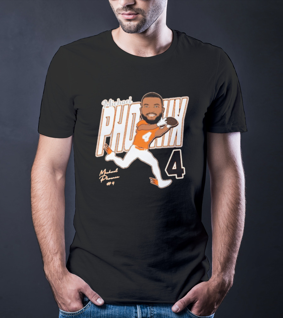 Michael Phoenix 4 Sam Houston Bearkats Football Caricature Signature T-Shirt