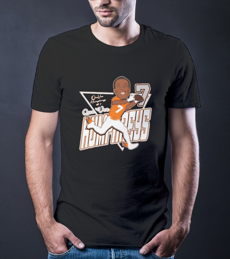 Qua’Vez Humphreys 7 Sam Houston Bearkats Football Caricature Signature T-Shirt