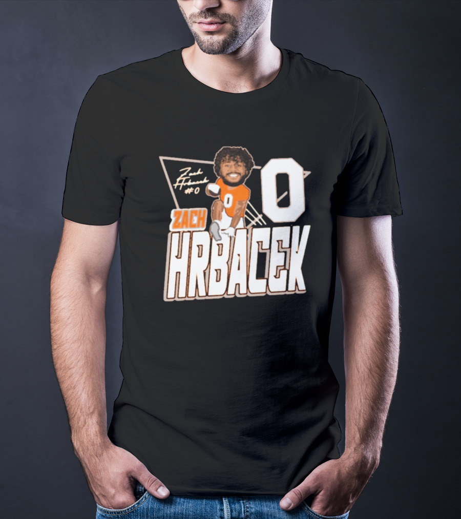 Zach Hrbacek 0 Sam Houston Bearkats Football Caricature Signature T-Shirt