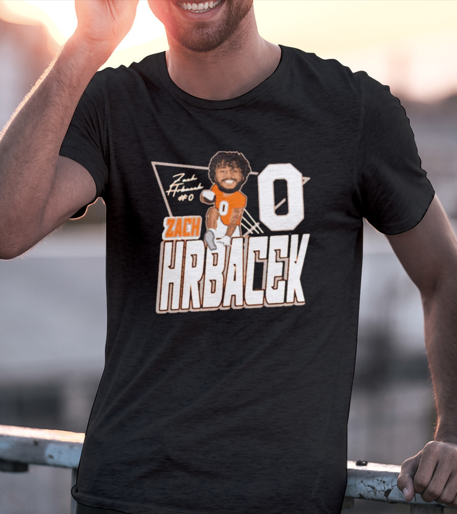 Zach Hrbacek 0 Sam Houston Bearkats Football Caricature Signature T-Shirt