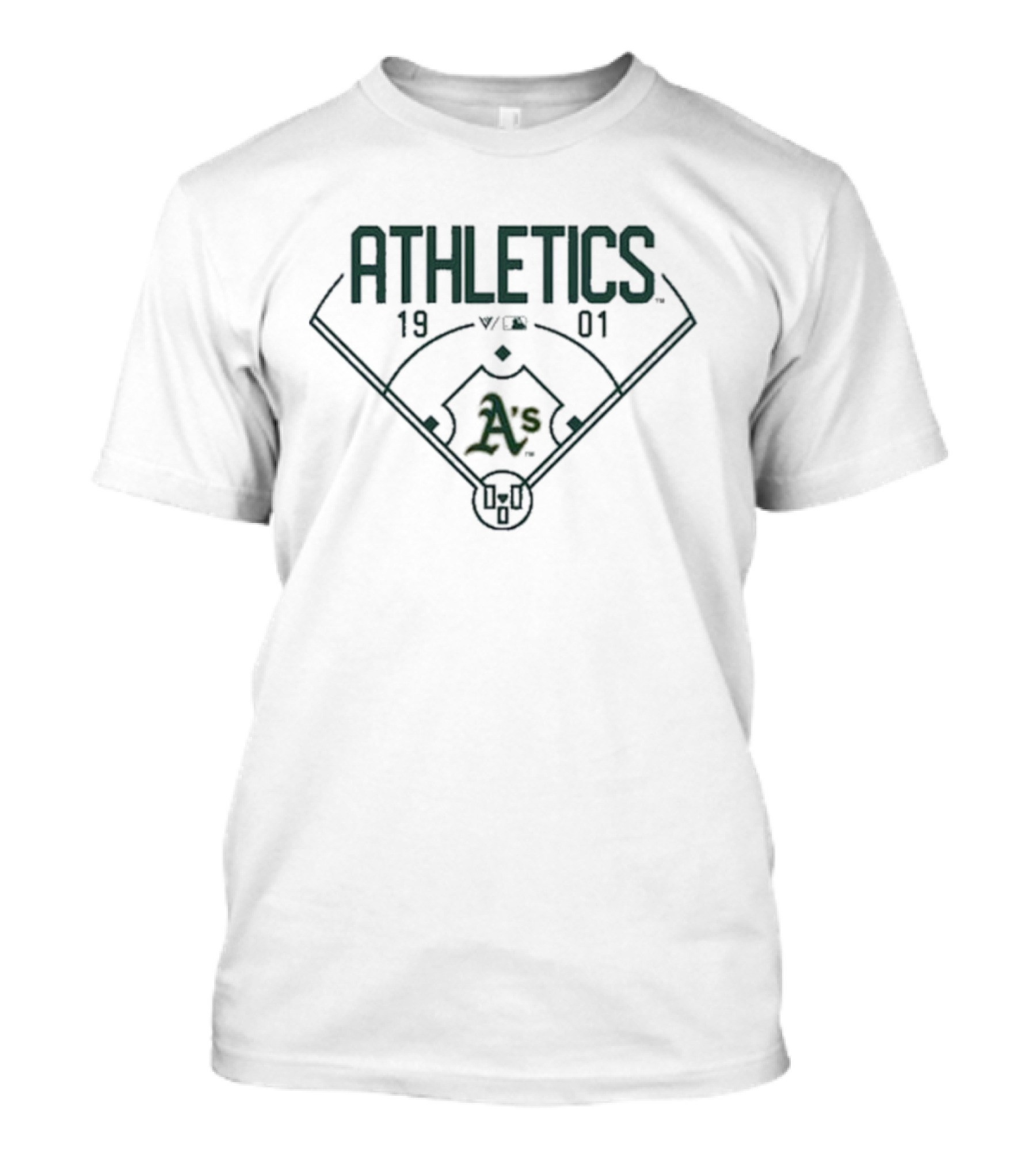 ATHLETICS 1901 A's Baseball Diamond T-Shirt