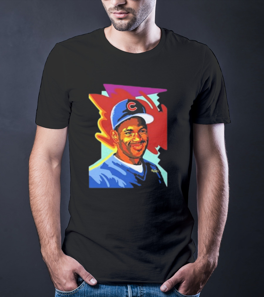 Sammy Cubs Portrait Colorful Art Baseball Cap T-Shirt
