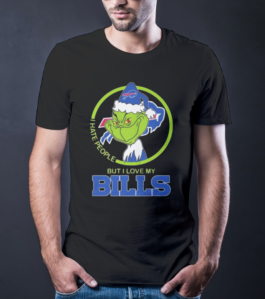 The Grinch I Hate People But I Love My Buffalo Bills T-Shirt