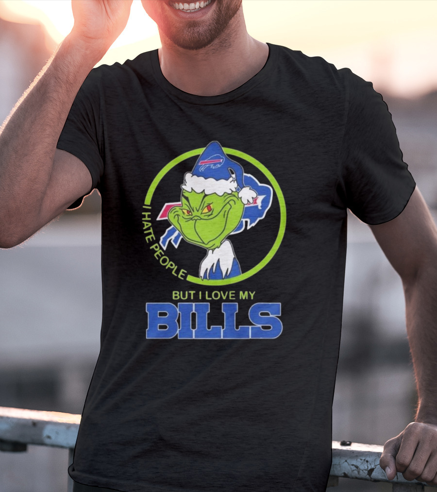 The Grinch I Hate People But I Love My Buffalo Bills T-Shirt