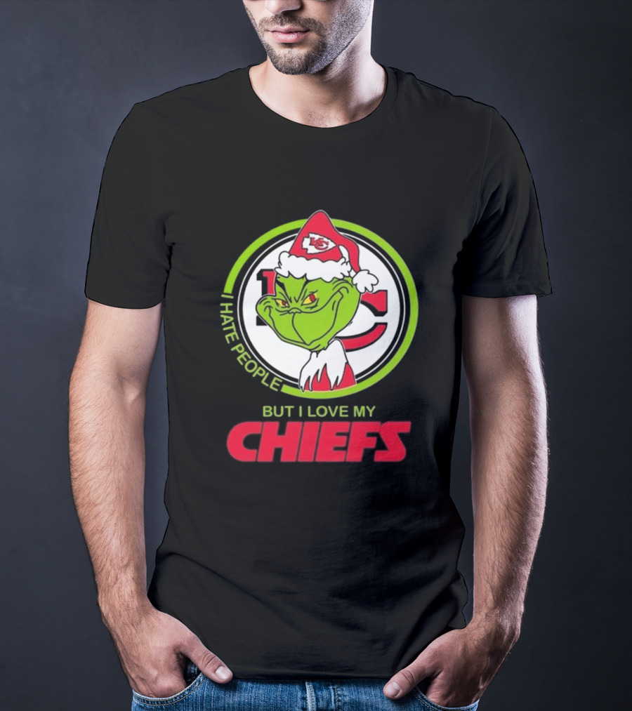 The Grinch I Hate People But I Love My Chiefs Kansas City T-Shirt