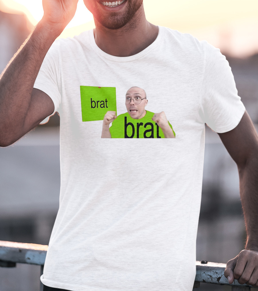 Anthony Fantano Brat Neon Green Double Brat Face T-Shirt