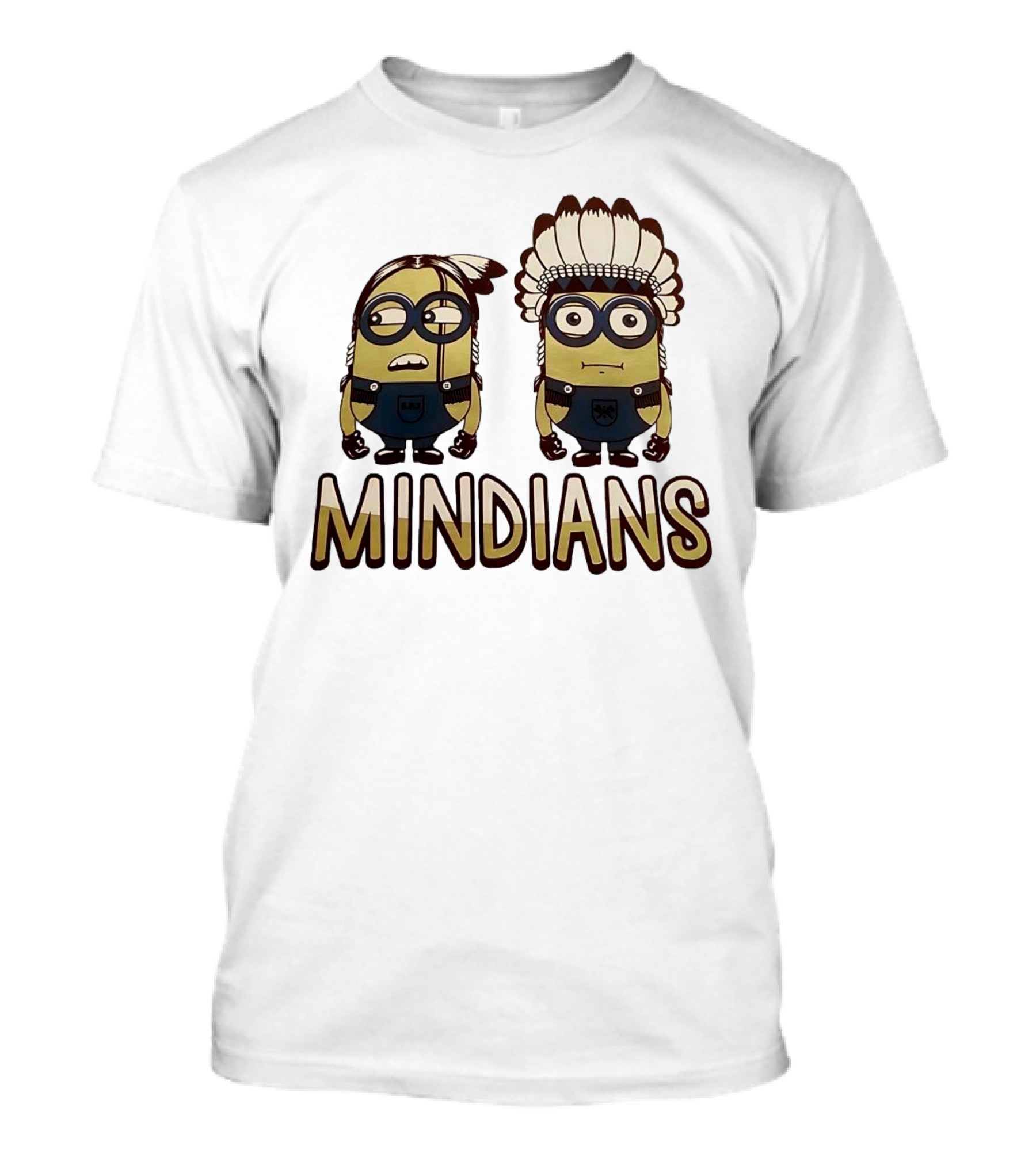 Mindian Minions With Native American Headdress T-Shirt