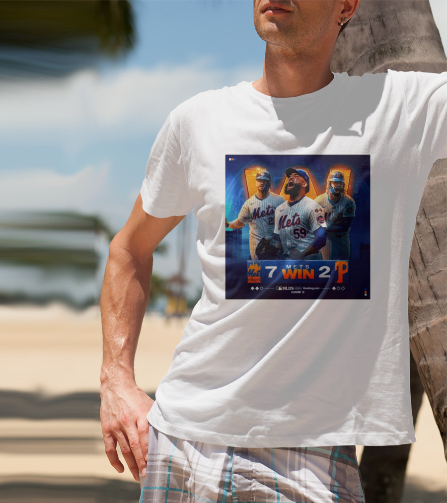 New York Mets Win 7-2 Against Philadelphia Phillies NLDS Game 3 Mets Victory T-Shirt