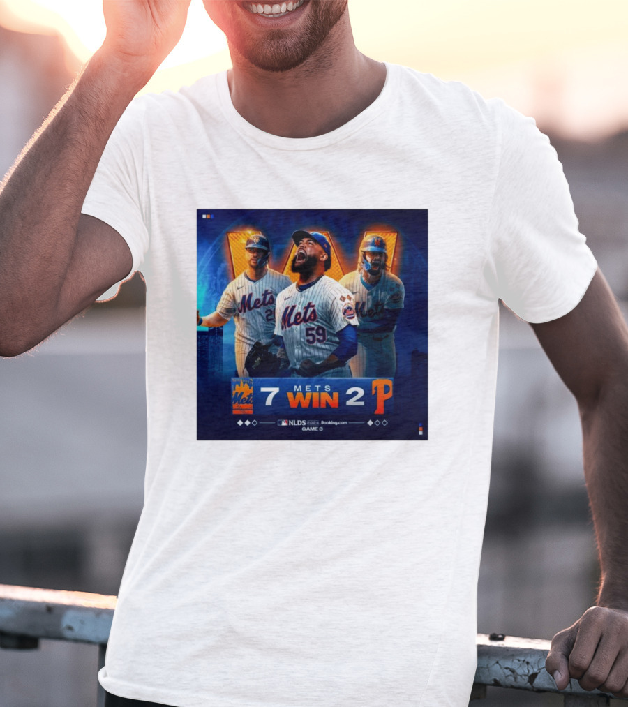 New York Mets Win 7-2 Against Philadelphia Phillies NLDS Game 3 Mets Victory T-Shirt