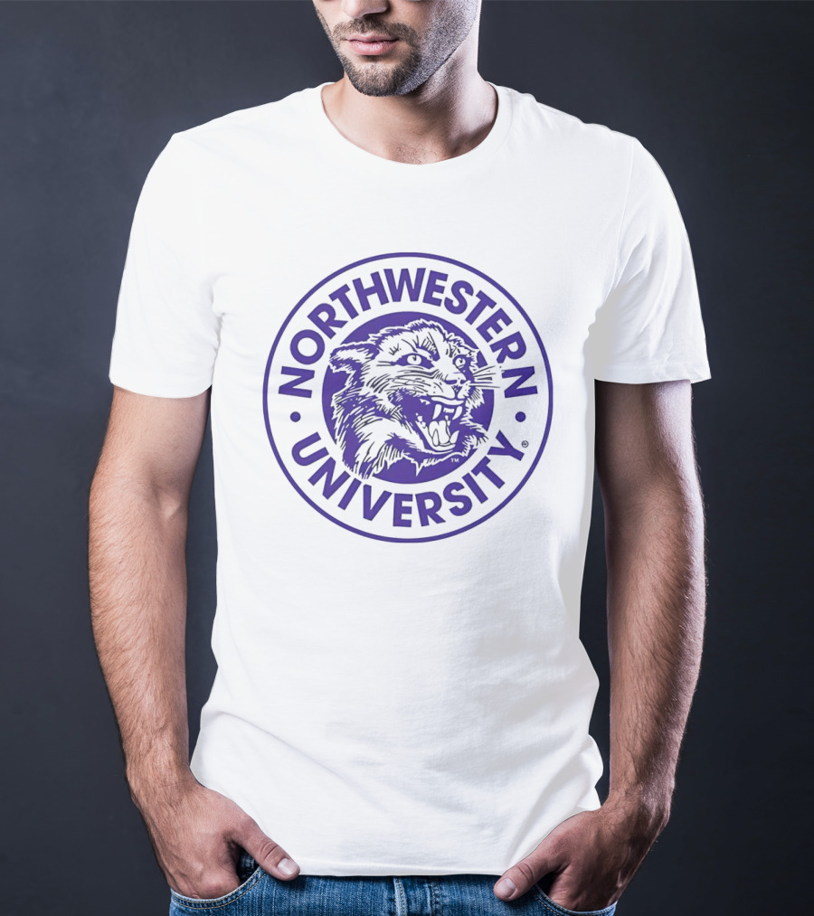Northwestern University Vintage Wildcat Emblem T-Shirt