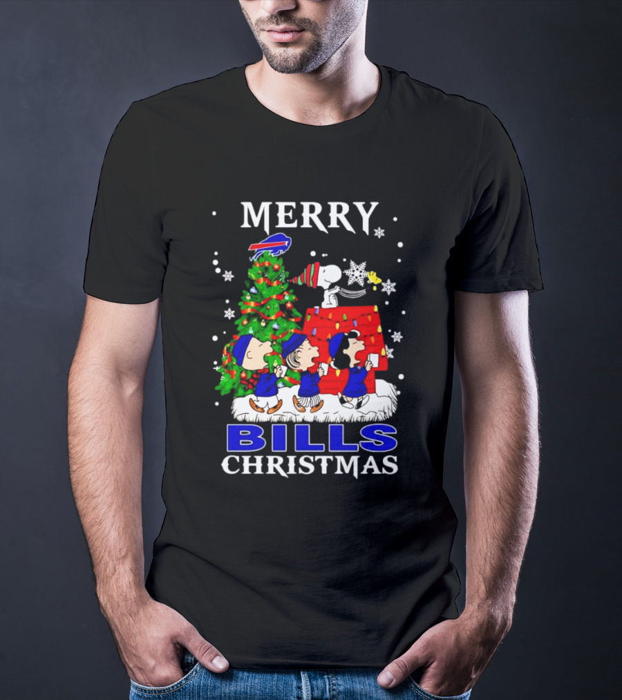 Merry Bills Christmas Peanuts Buffalo Bills T-Shirt