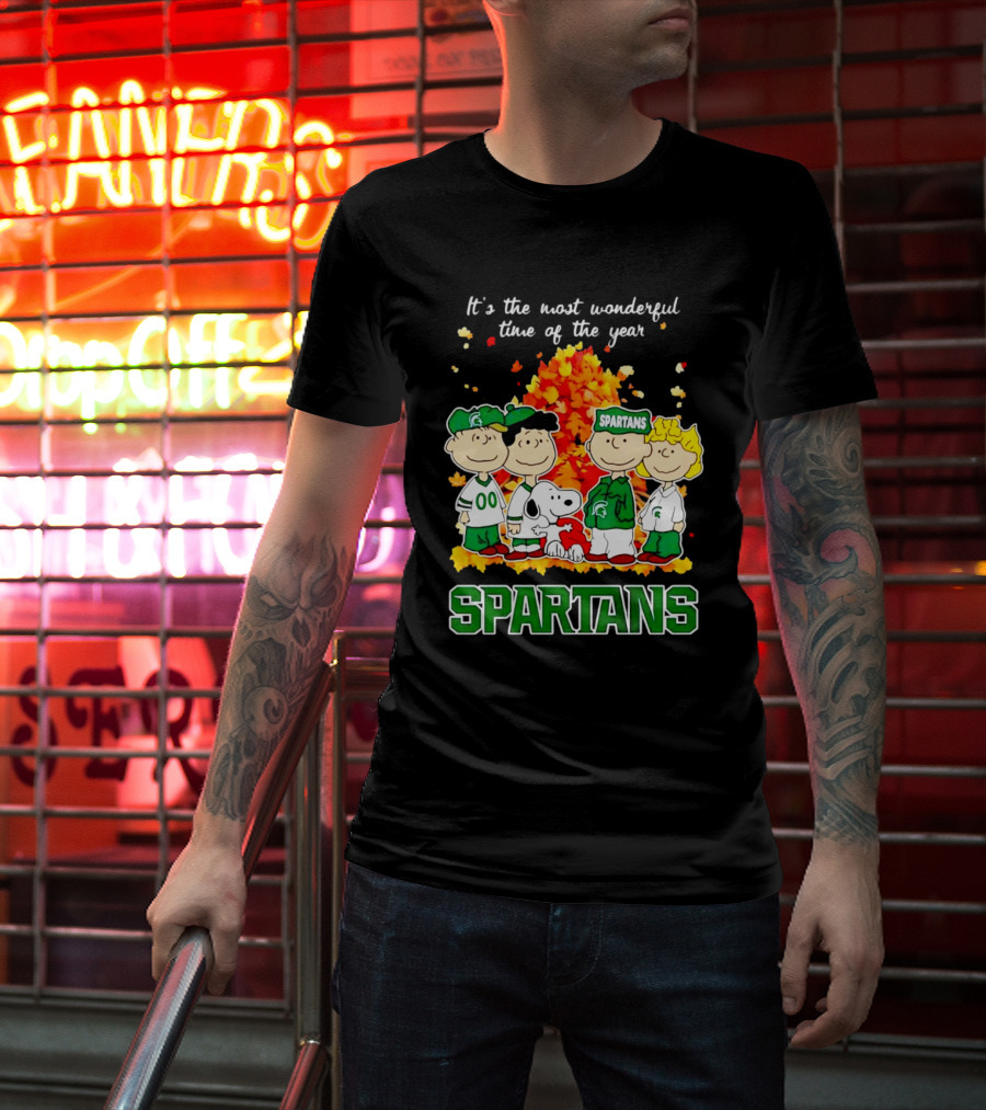 It's The Most Wonderful Time Of The Year Peanuts Spartans Fall T-Shirt