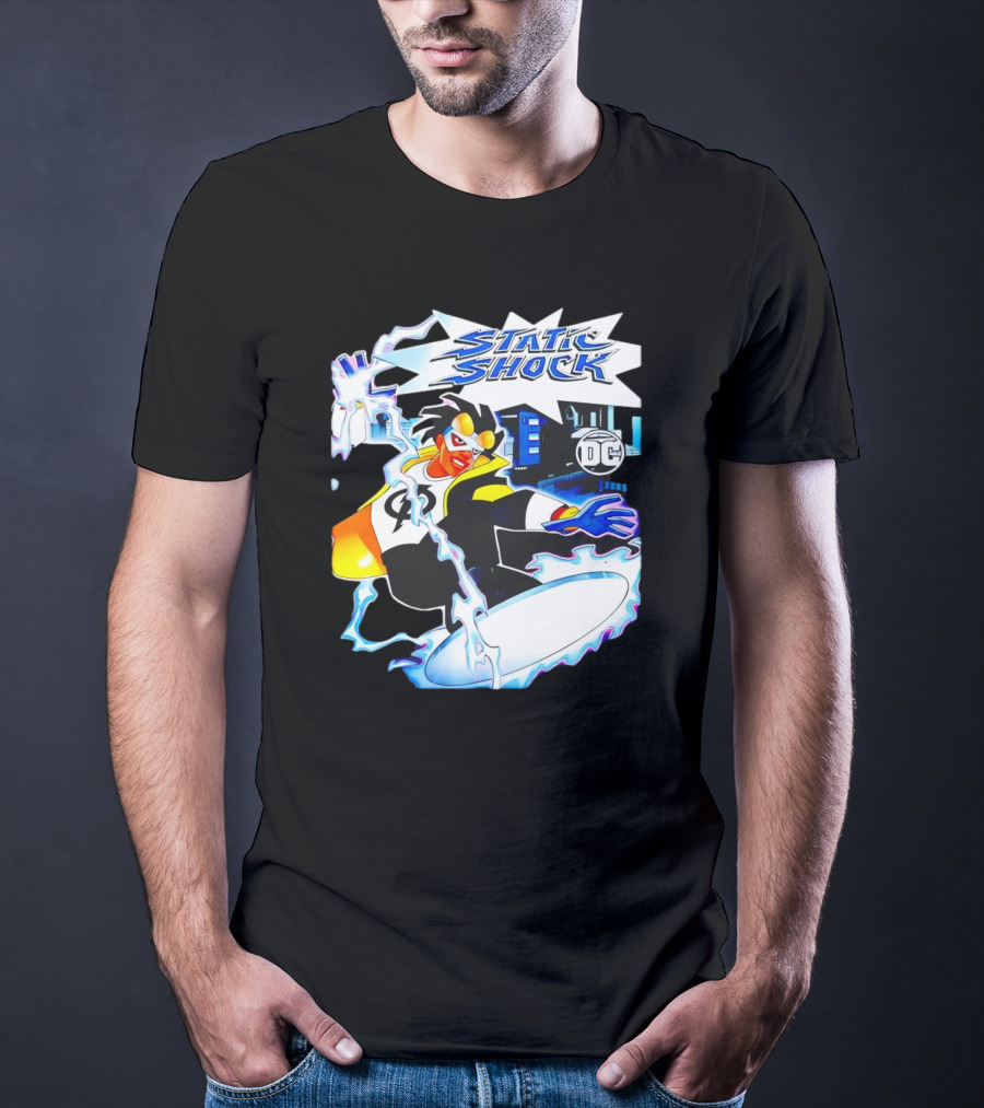 Static Shock DC Comics Electric Hero Iconic T-Shirt
