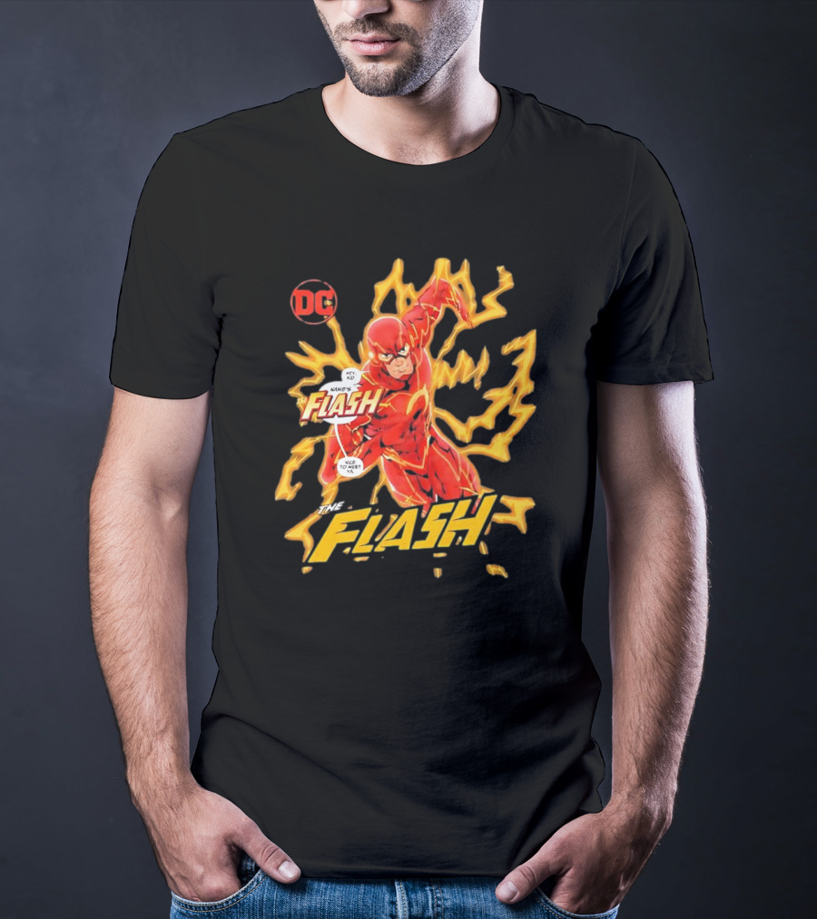 DC Comics The Flash Movies Lightning Action Scene T-Shirt