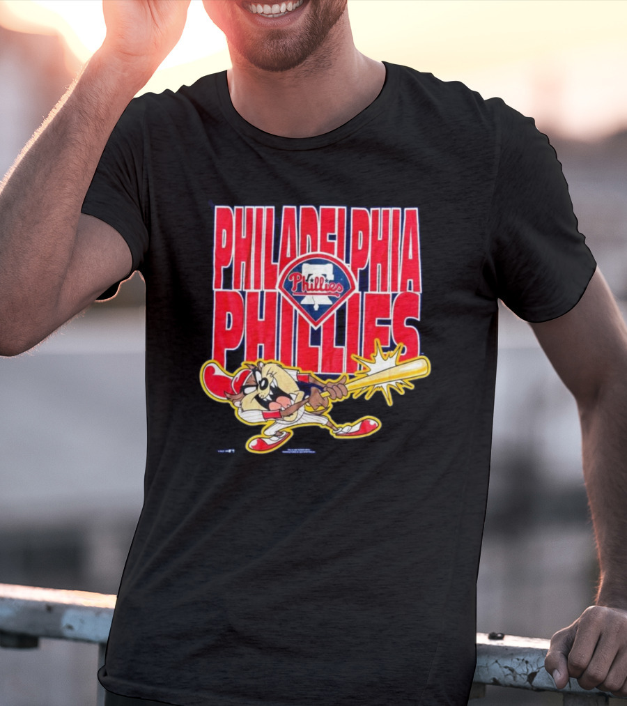 Philadelphia Phillies Tasmanian Devil Taz MLB 1995 Jersey T-Shirt