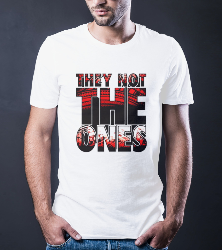 Jimmy Uso They Not The Ones WWE Wrestling Phrase Black Red Bold Letters T-Shirt
