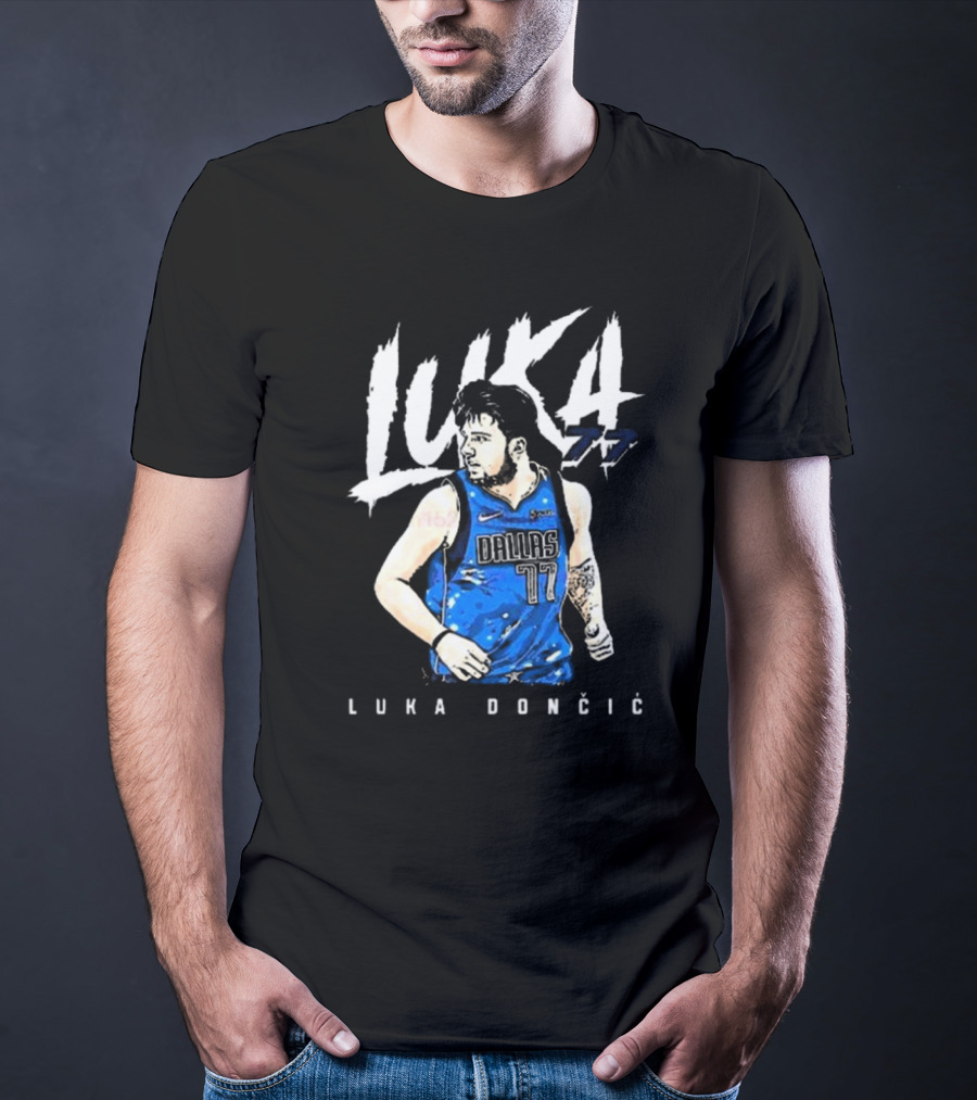 Luka Doncic #77 Dallas Mavericks NBA Player T-Shirt