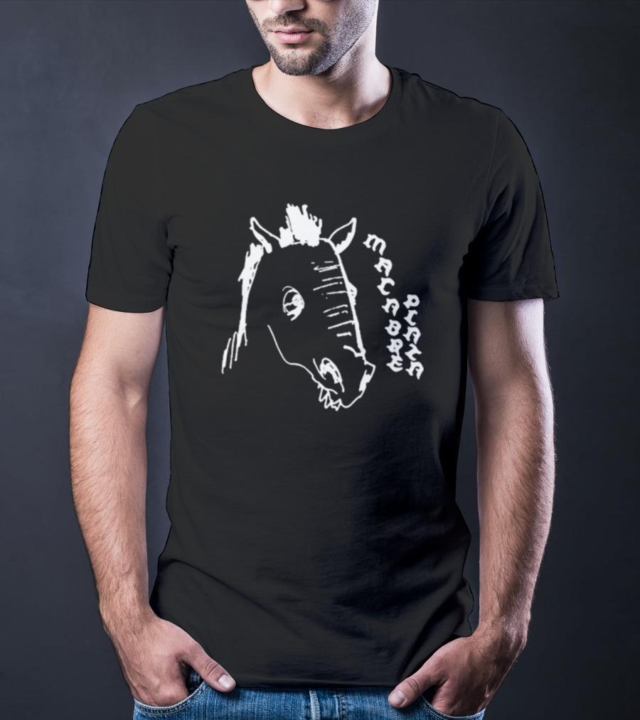 Macabre Plaza Horse Head Drawing T-Shirt