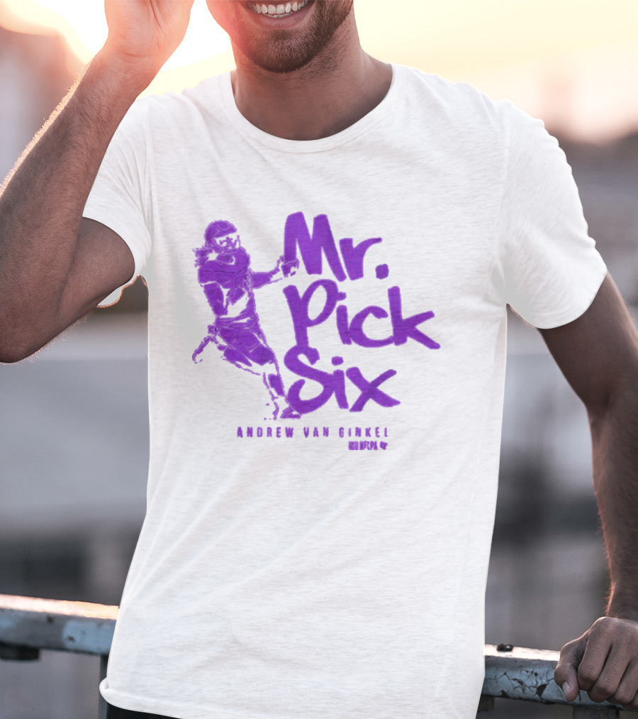 Andrew Van Ginkel Mr. Pick Six NFLPA T-Shirt
