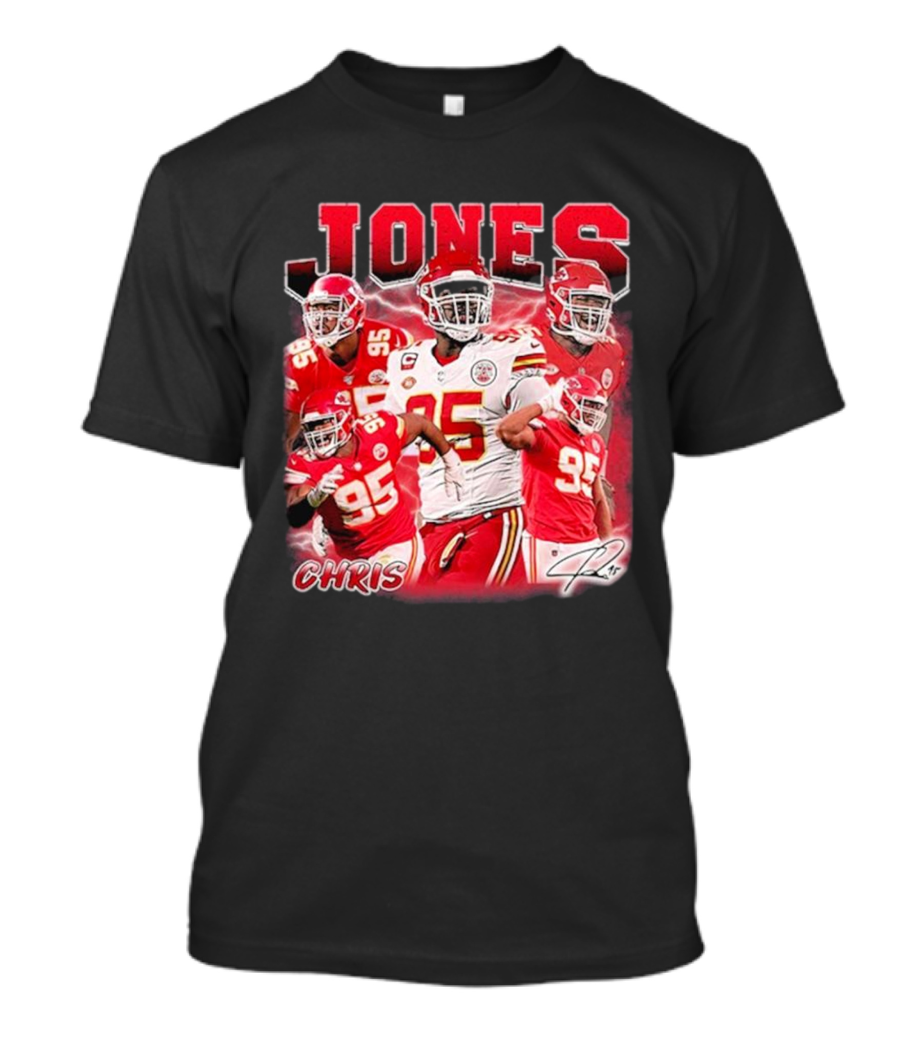 Chris Jones Kansas City Chiefs Legendary Number 95 Player T-Shirt