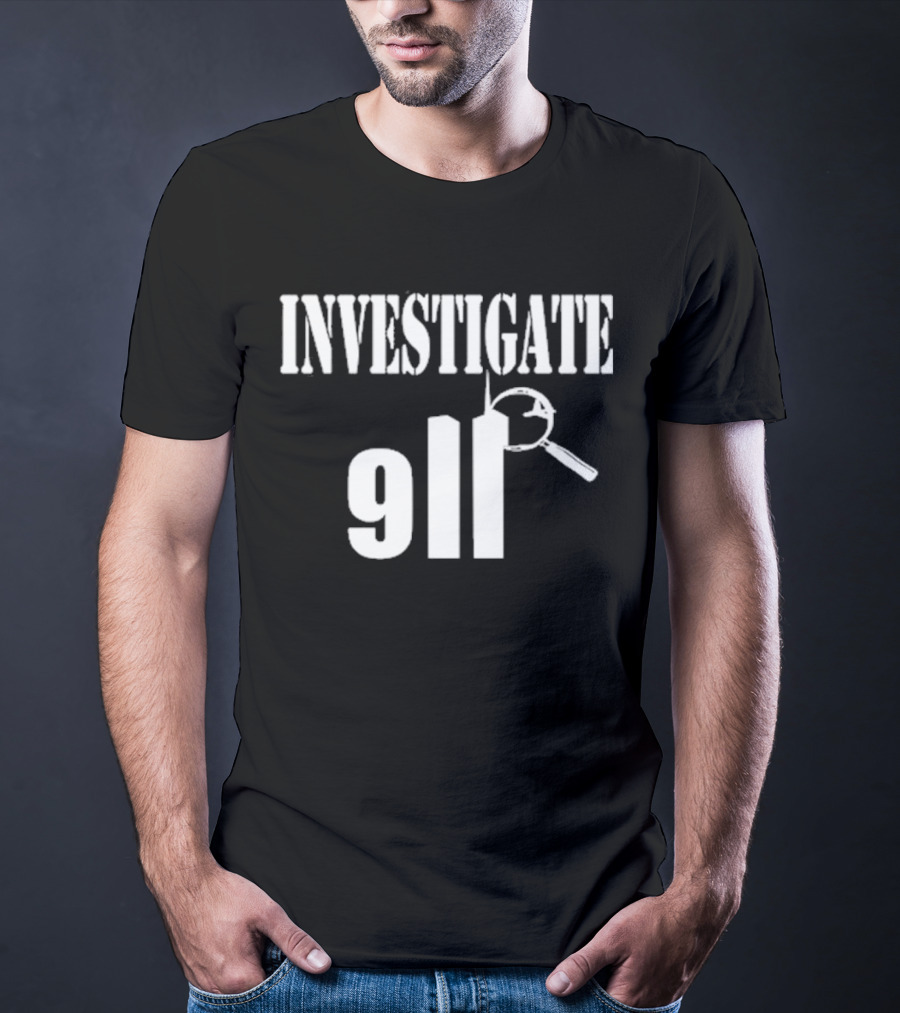 Investigate 911 Twin Towers Magnifying Glass T-Shirt