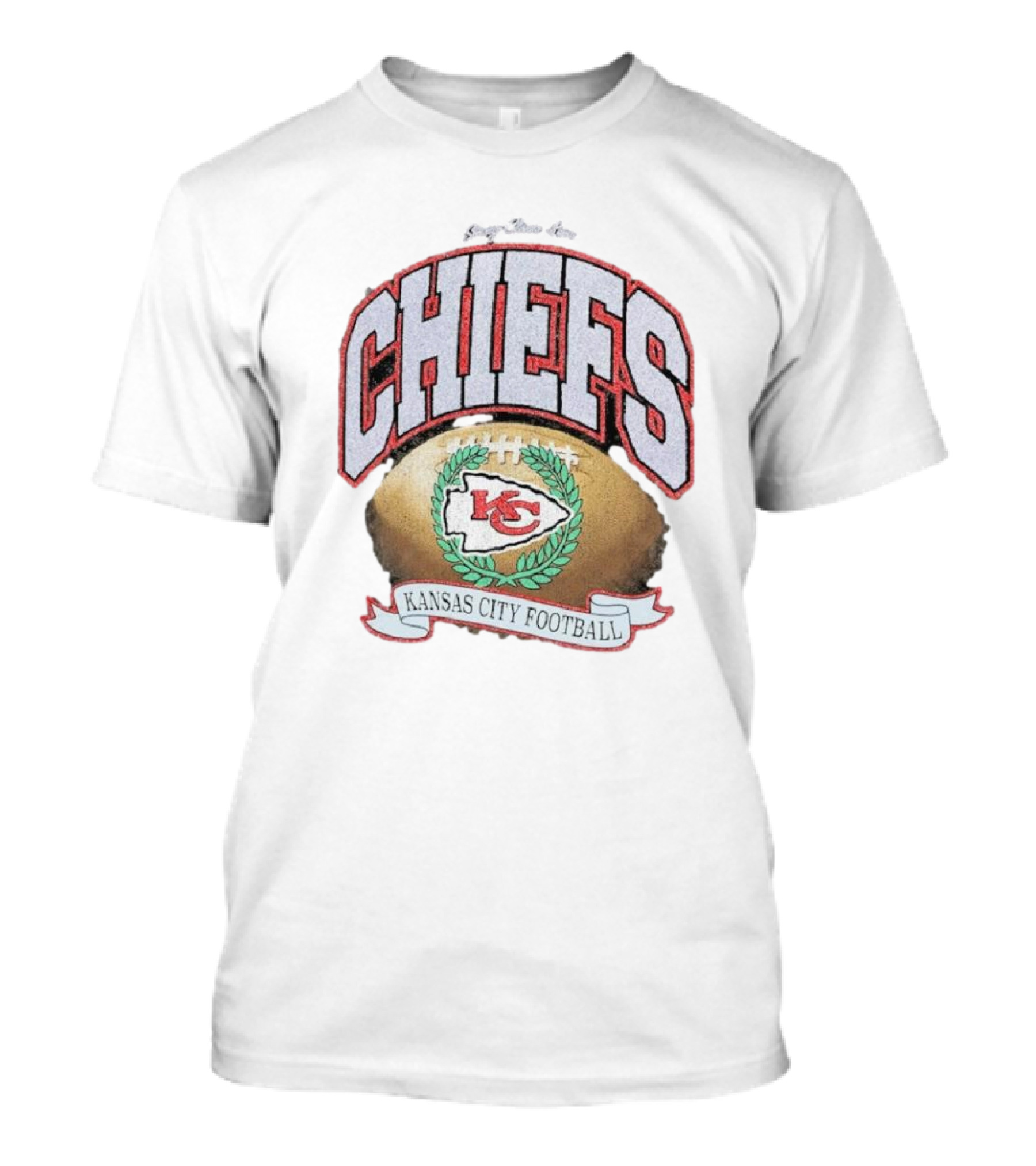 Kansas City Chiefs Strong Glitter Rocker Retro Football T-Shirt