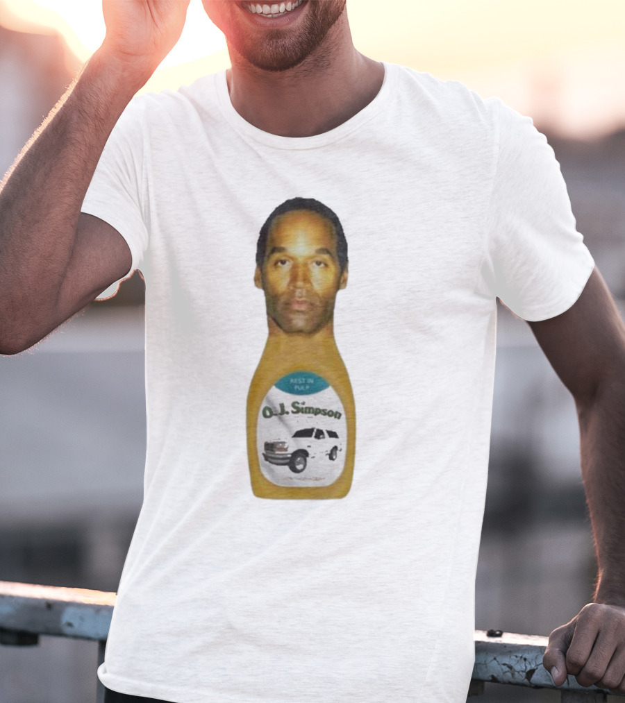 O.J. Simpson Rest In Pulp Illegal Car Chase Bottle T-Shirt