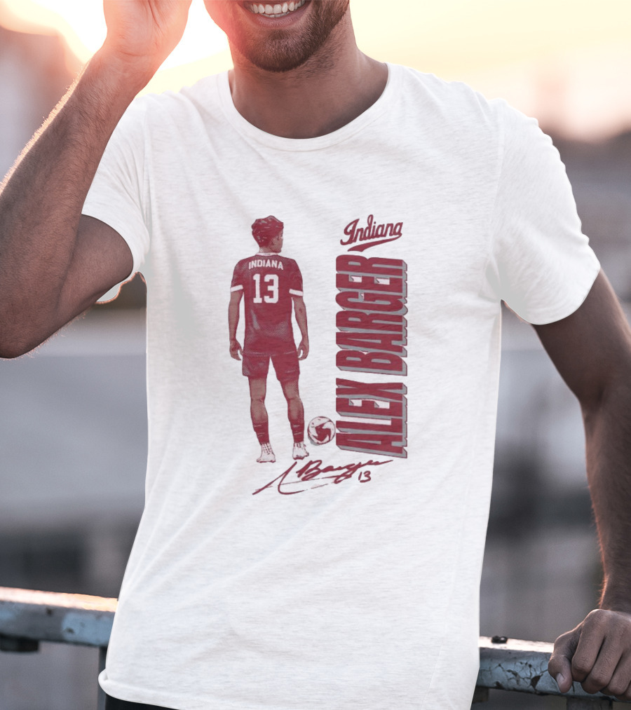 Indiana Soccer Alex Barger 13 Signature T-Shirt