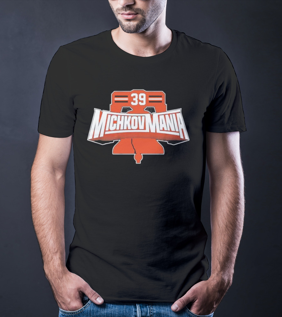 Michkov Mania 39 Philadelphia Flyers Liberty Bell T-Shirt