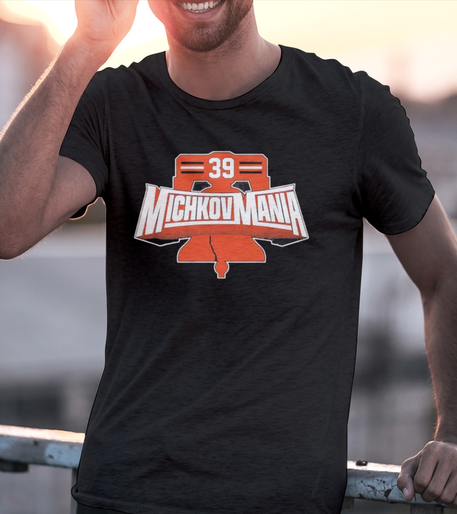 Michkov Mania 39 Philadelphia Flyers Liberty Bell T-Shirt