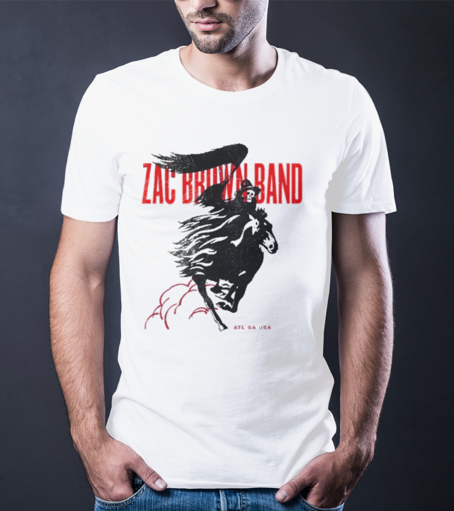 Zac Brown Band ATL GA USA Skeleton Rider T-Shirt