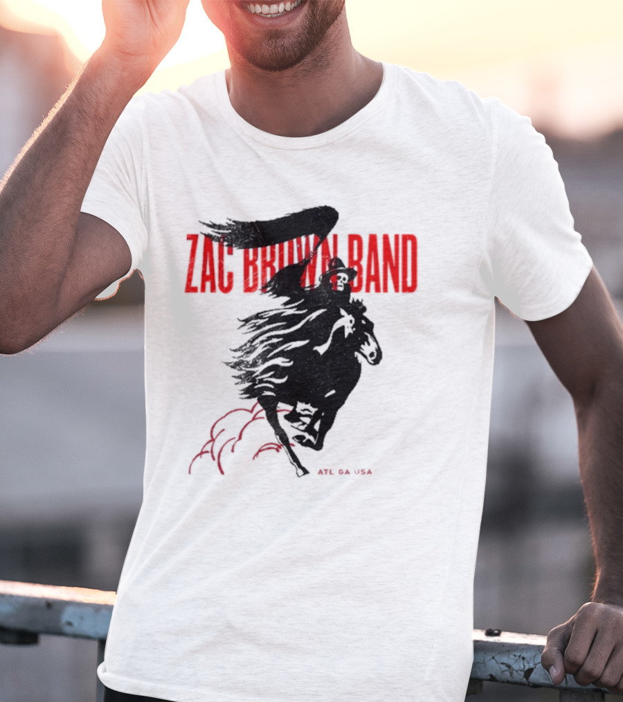 Zac Brown Band ATL GA USA Skeleton Rider T-Shirt