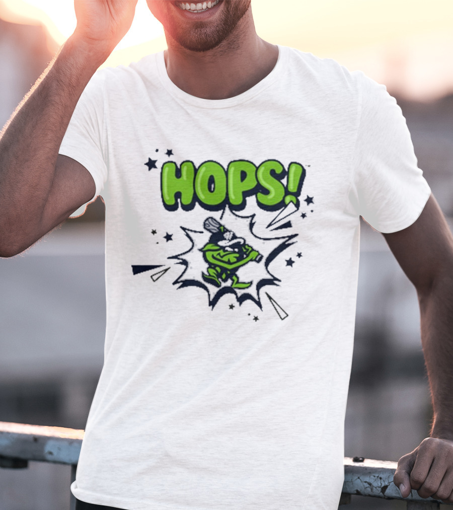 Hops Comic Burst Baseball 108 Stitches Youth T-Shirt