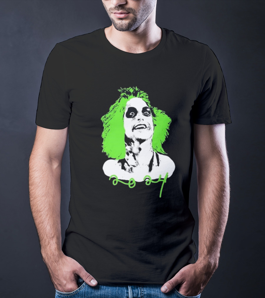Beetlejuice Eyeliner Green Hair T-Shirt