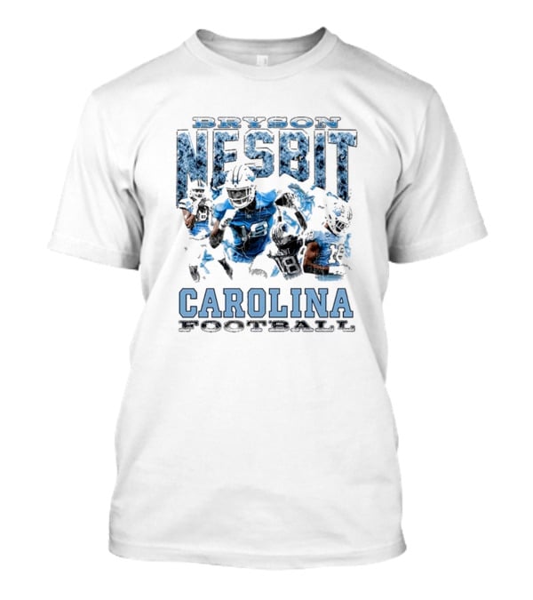 Bryson Nesbit Carolina Football Vintage Graphic Blue And Black T-Shirt