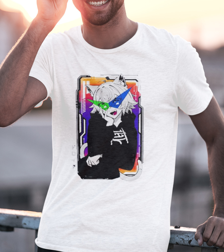 Elasticdroid Gamersupps Anime Cat Ears Cyberpunk T-Shirt
