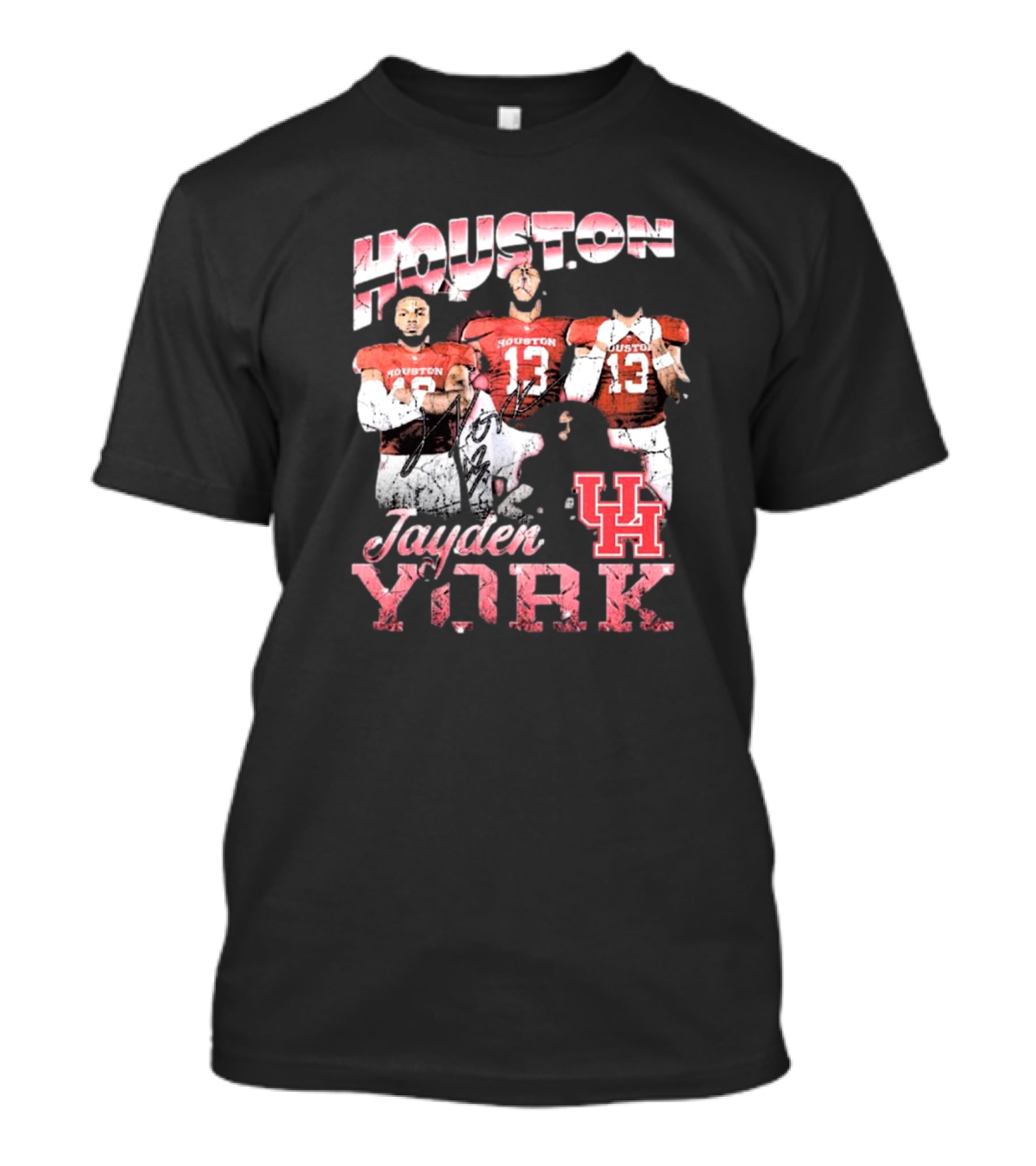 Houston Cougars Jayden York Vintage Signature UH Football T-Shirt