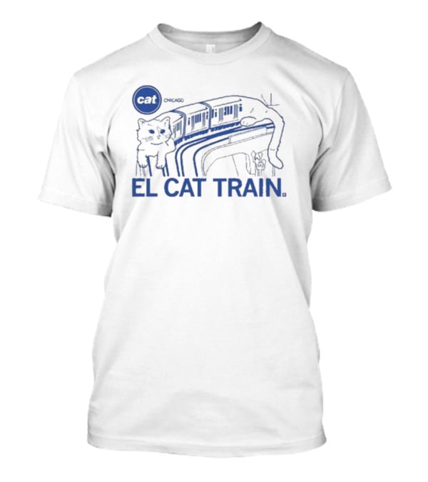 Chicago Cat El Cat Train Raygun T-Shirt