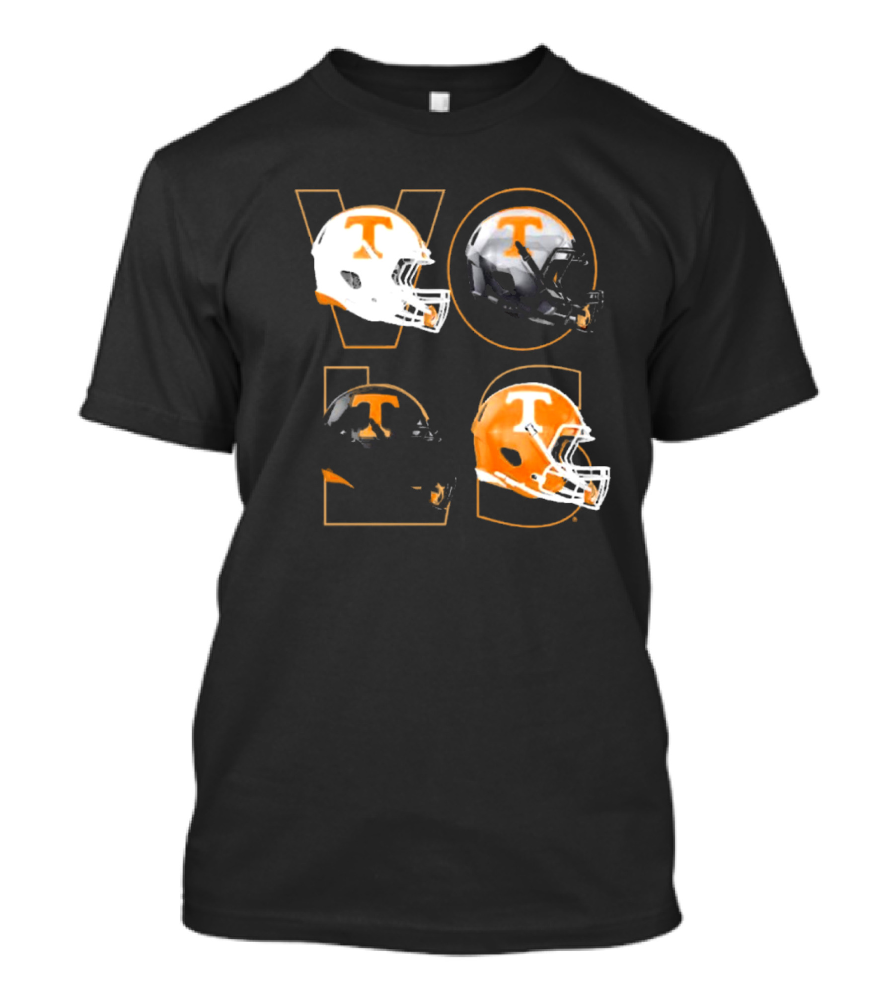 Tennessee Vols Multi Helmets NCAA Comfort Colors T-Shirt