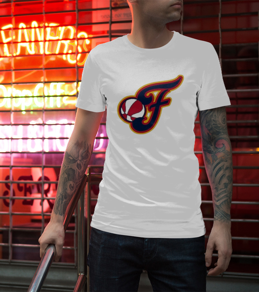 Youth Indiana Fever F Logo Basketball Grey T-Shirt