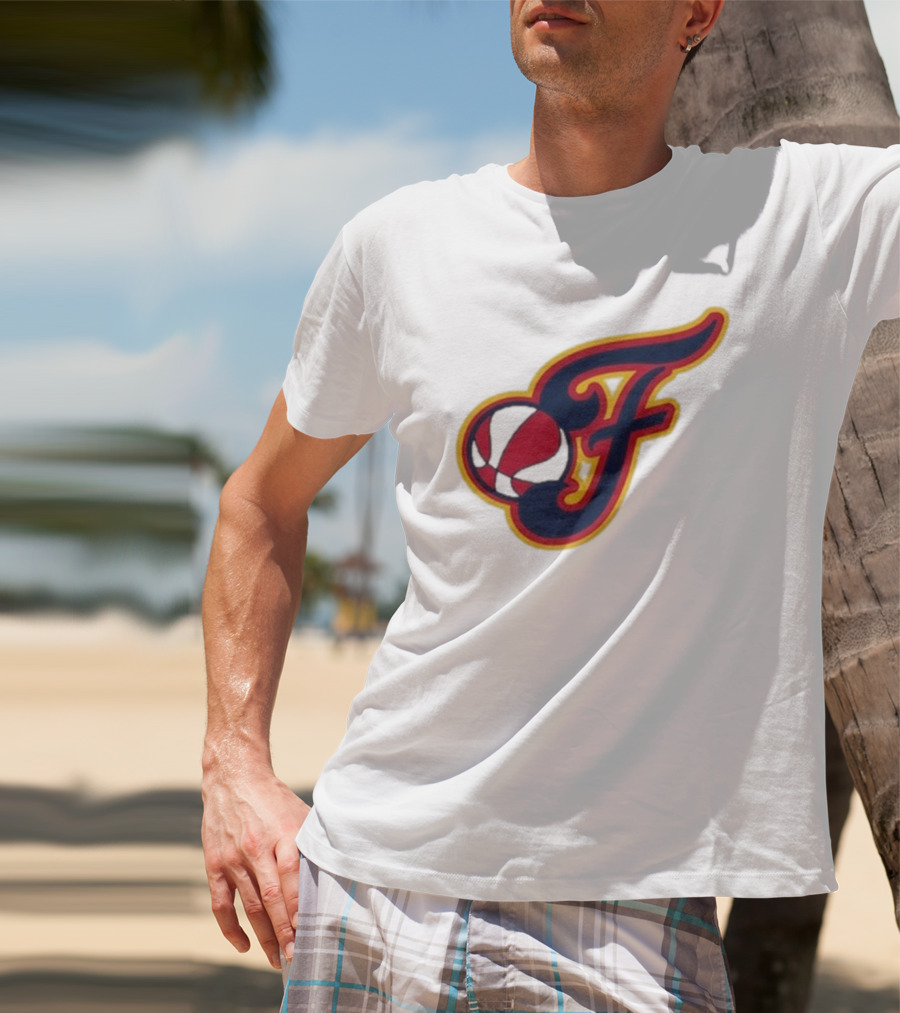 Youth Indiana Fever F Logo Basketball Grey T-Shirt