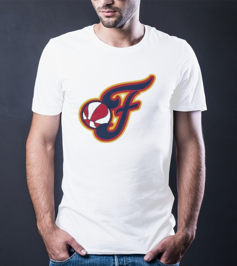 Youth Indiana Fever F Logo Basketball Grey T-Shirt