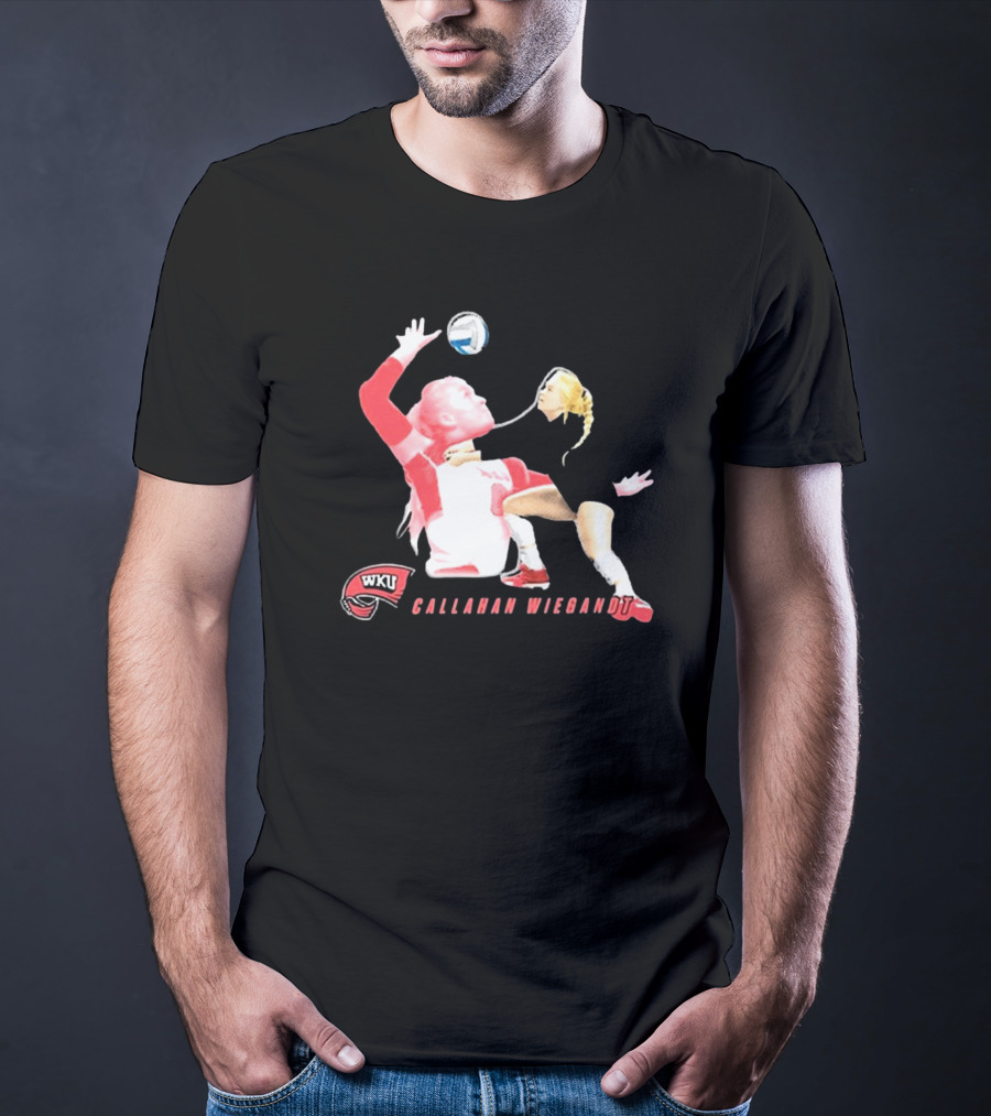 Callahan Wiegandt WKU Volleyball Character T-Shirt