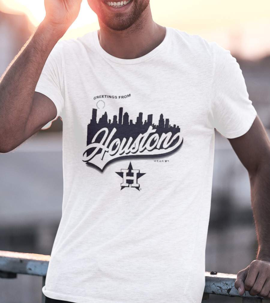 Greetings From Houston Skyline Astros T-Shirt