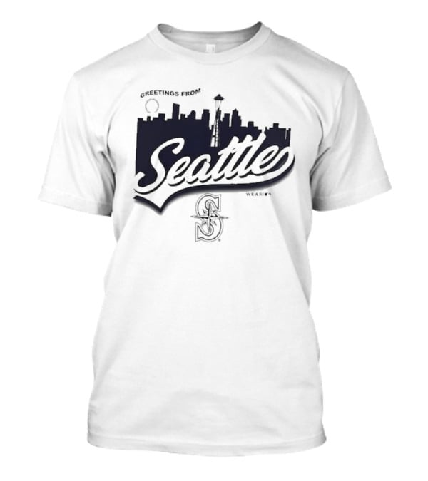 Greetings From Seattle Mariners Skyline T-Shirt