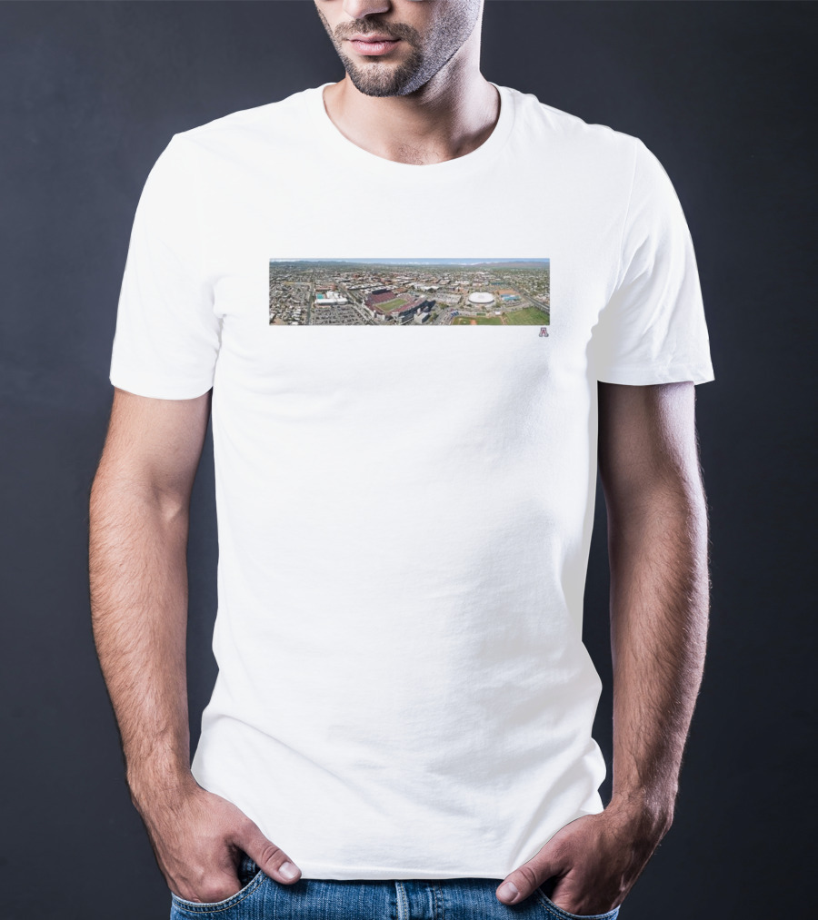 University Of Arizona Aerial Panoramic Stadium Landscape T-Shirt
