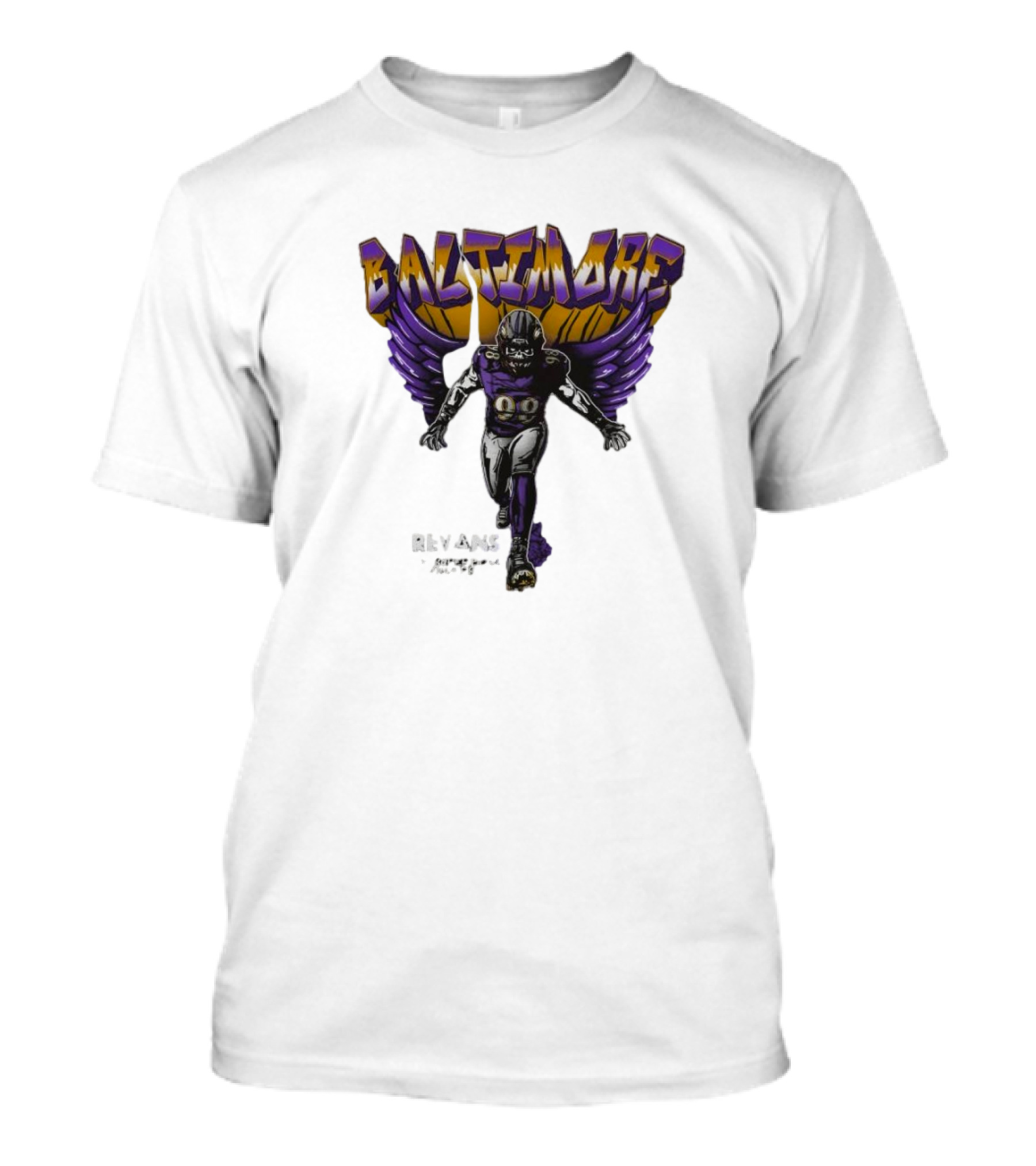 Baltimore Ravens Superbowl Champ Football Player With Ravens Wings T-Shirt