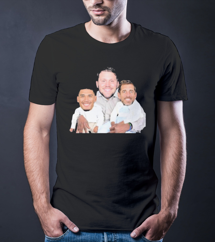 Josh Allen Allen Lazard Holding Son Daughter Aaron Rodgers T-Shirt