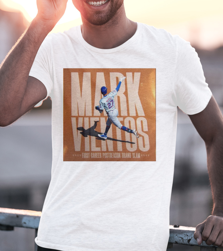 Mark Vientos New York Mets First Career Postseason Grand Slam Baseball Player Action T-Shirt